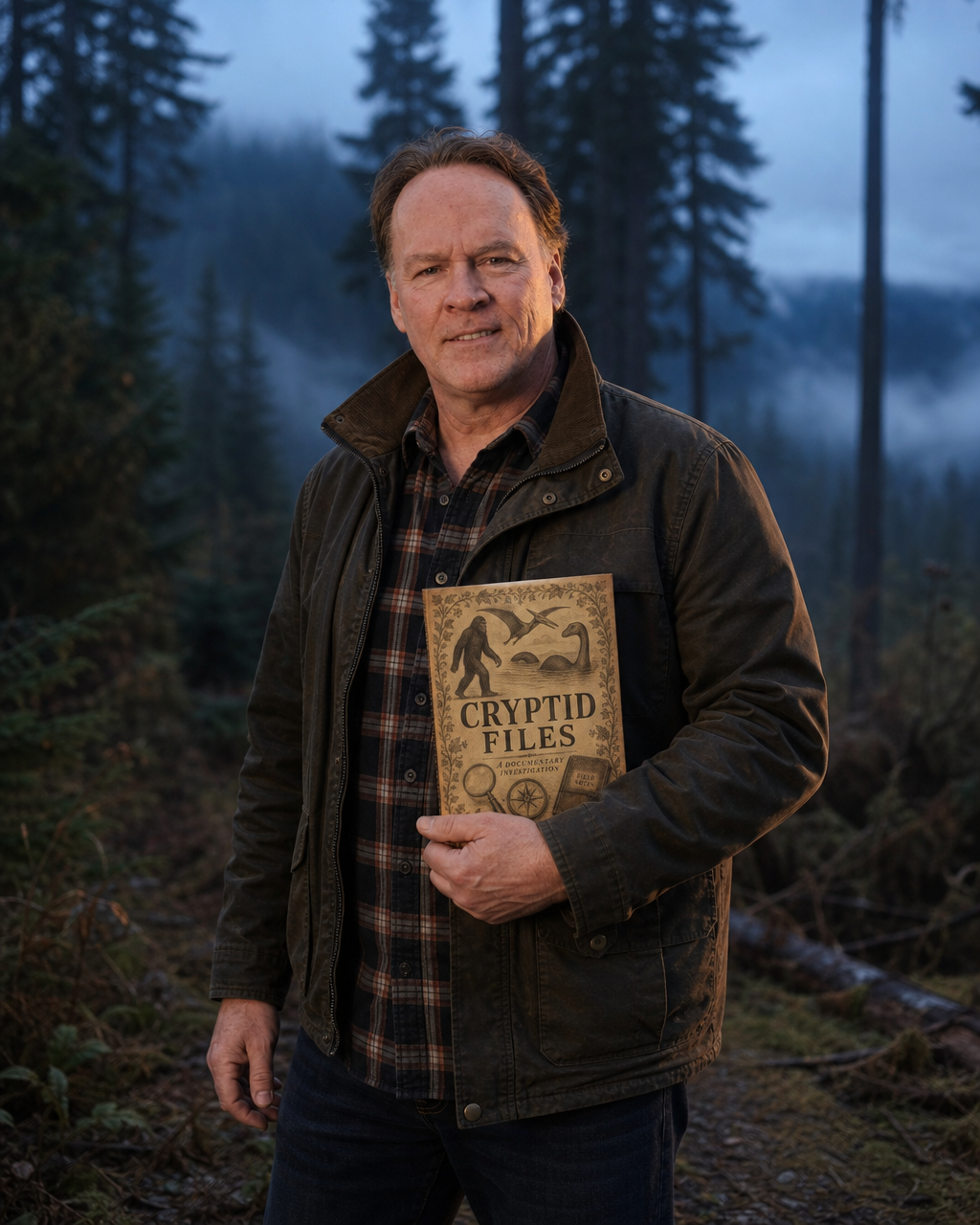 Steven Knight holding The Cryptid Files: A Documentary Investigation